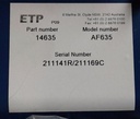 76022-14635, ETP Ion Detector, 14635 Model: AF635 DSQII Ion Trap