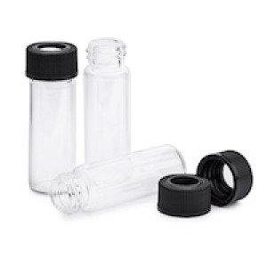 Vial 13mm Clear Glass Screw Thread Vials, 4ml wash/waste vial 25/PK, Part Number: 5182-0551