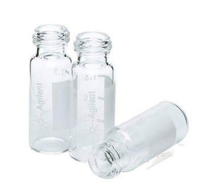 Vial, screw top, clear, certified, 2 mL, 100/pk. Vial size: 12 x 32 mm (12 mm cap), Part Number: 5182-0714