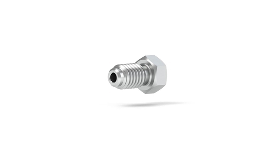 316 Stainless Steel Male Nut - SSI Type, 1/16&quot;OD Tubing and has a 10-32 Port, Part Number: U-320
