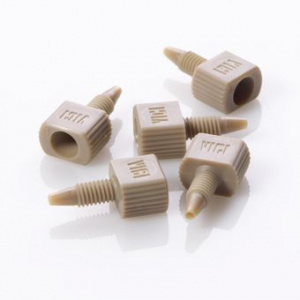 ChraPart # G20163-C13272,  Nut 10-32 One Piece Natural PEEK Male for 1/16&quot;, OD Tubing, 5/pk,