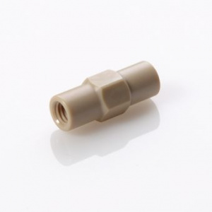 ChraPart # G20163-C11921, Connector Union PEEK 0.005&quot;, (0.25mm) Thru-Hole for 1/16&quot;, OD Tubing (Union Body Only),