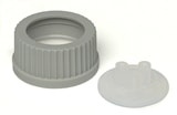 Bottle cap with 3-hole insert, alternative to Agilent part 5063-6531