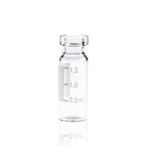  2ml Clear vial, crimp top, graduated with writing area, 100pcs