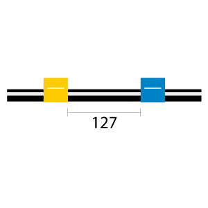 Viton Pump Tube 2tag 1.52mm ID Yellow/Blue (PKT 12), alternative to OEM Part# 116-0651-19