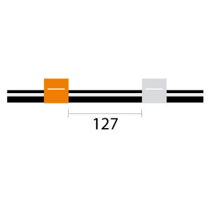 Viton Pump Tube 2tag 0.64mm ID Orange/White (PKT 12), alternative to OEM Part# 842312051531