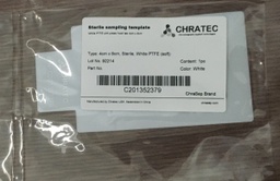 [C201352379] C201352379, Sterile White PTFE sampling template with press 'hold' tab 4cm x 8cm, 10/pk