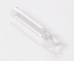 [G20163-C11068] ChraPart # G20163-C11068,  50-300 uL Clear Glass Bottom Spring (6x29mm) Wide Mouth Insert, 100/pk,