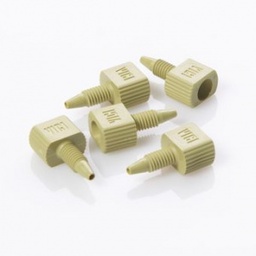 [G20163-C13275] ChraPart # G20163-C13275,  Nut 10-32 One Piece Yellow PEEK Male for 1/16&quot;, OD Tubing, 5/pk,