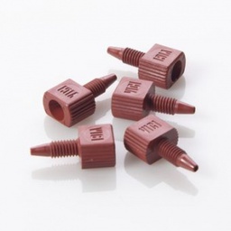 [G20163-C13274] ChraPart # G20163-C13274,  Nut 10-32 One Piece Red PEEK Male for 1/16&quot;, OD Tubing, 5/pk,