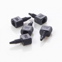 [G20163-C13273] ChraPart # G20163-C13273,  Nut 10-32 One Piece Black PEEK Male for 1/16&quot;, OD Tubing, 5/pk,